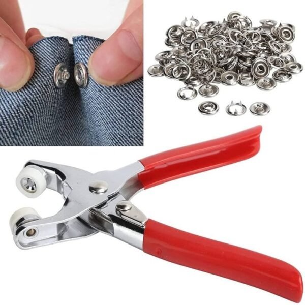 Hand Pressure Pliers For Prong Snap Button (FREE 100 BUTTON)